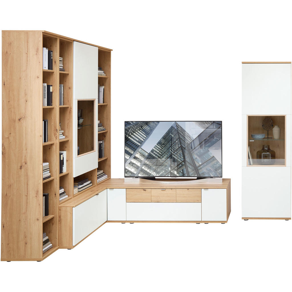 Venda OBÝVACÍ STĚNA bílá, barva starého dubu 1