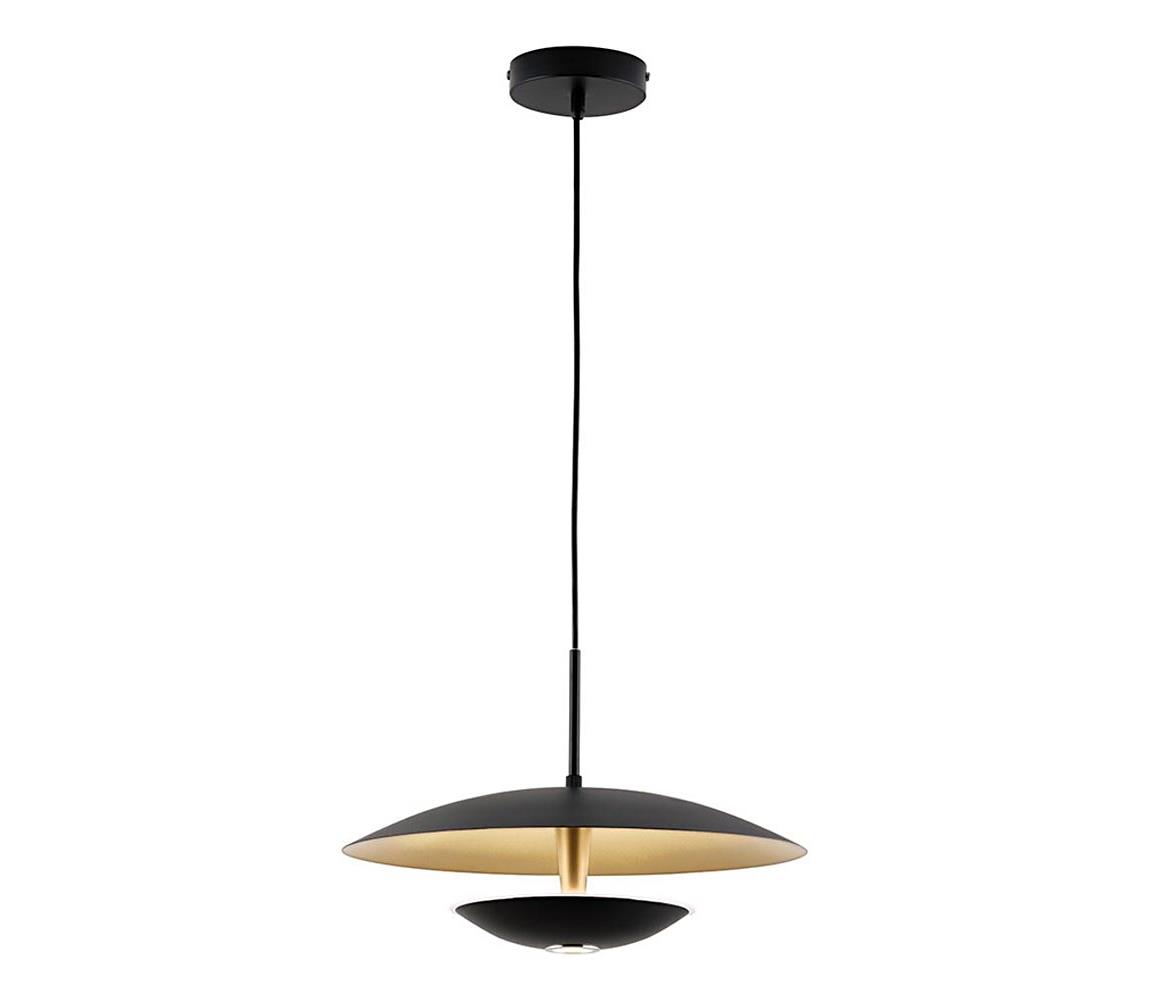 Viokef Lighting LED Lustr na lanku MONICA LED/16W/230V černá/zlatá 4242200