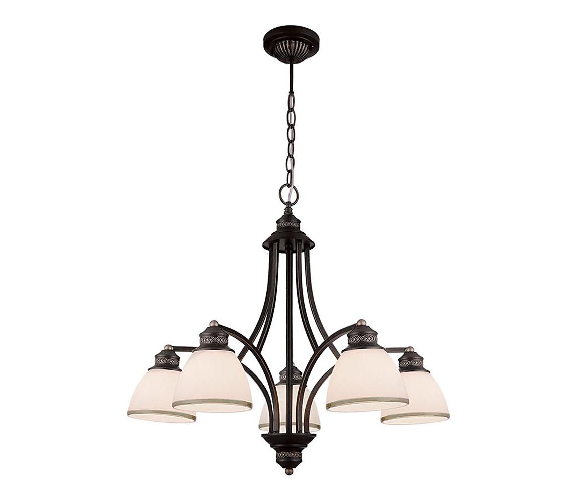 Viokef Lighting Lustr na lanku CLAIR 5xE27/60W/230V pr. 65 cm bronzová 4133700
