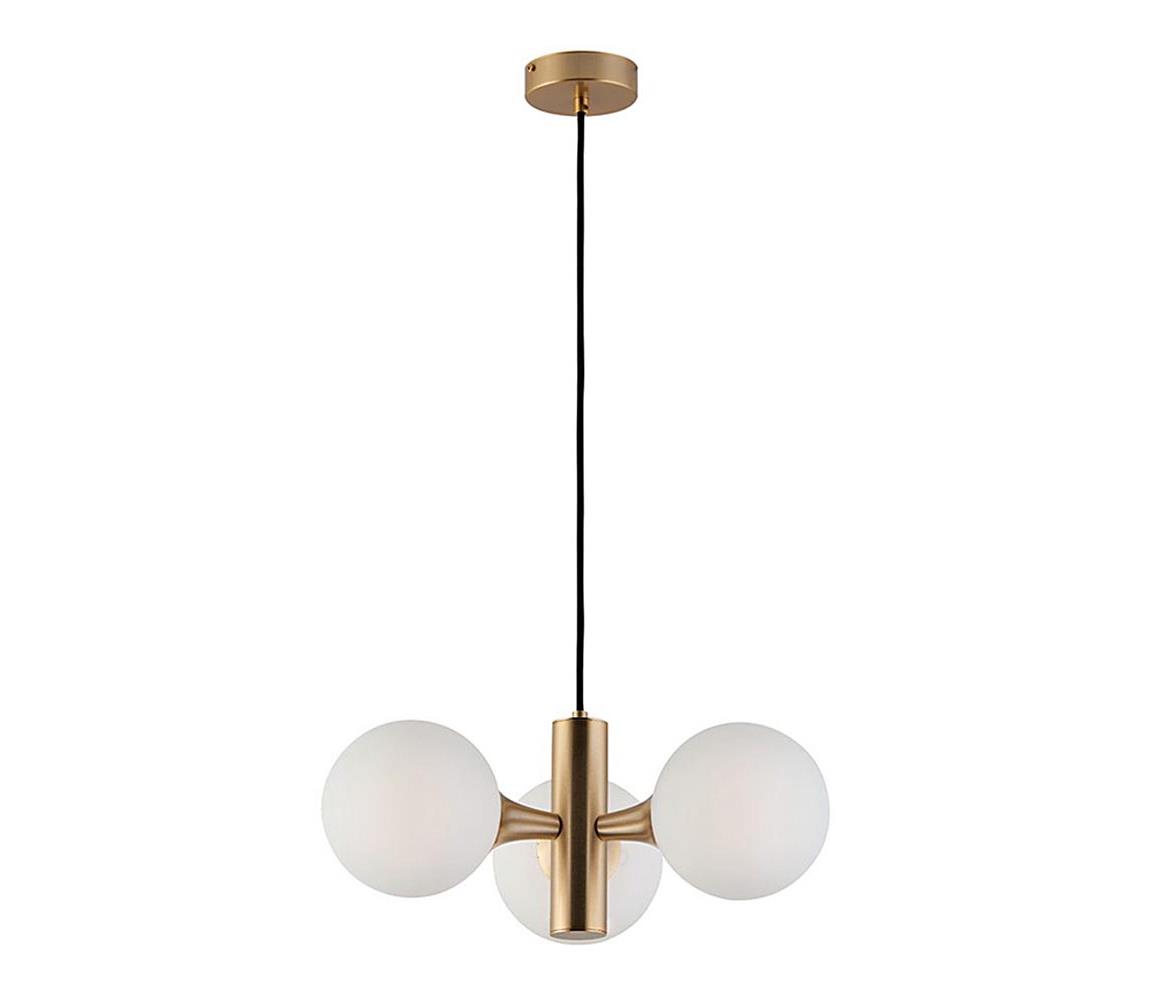 Viokef Lighting Lustr na lanku GLOBE 3xE14/7W/230V zlatá 3094300
