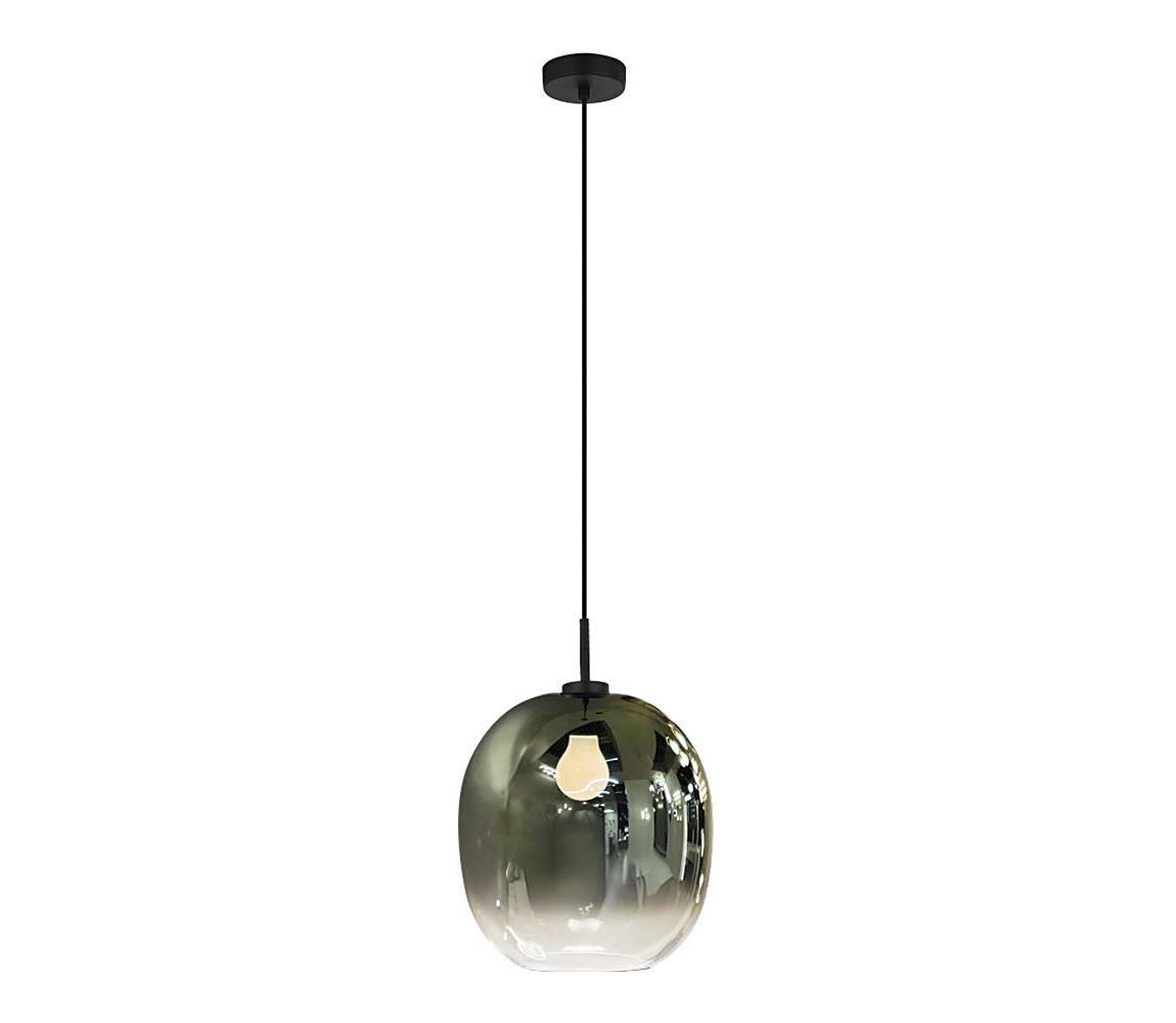 Viokef Lighting Lustr na lanku MIRROR 1xE27/14W/230V kouřová zelená 4345500