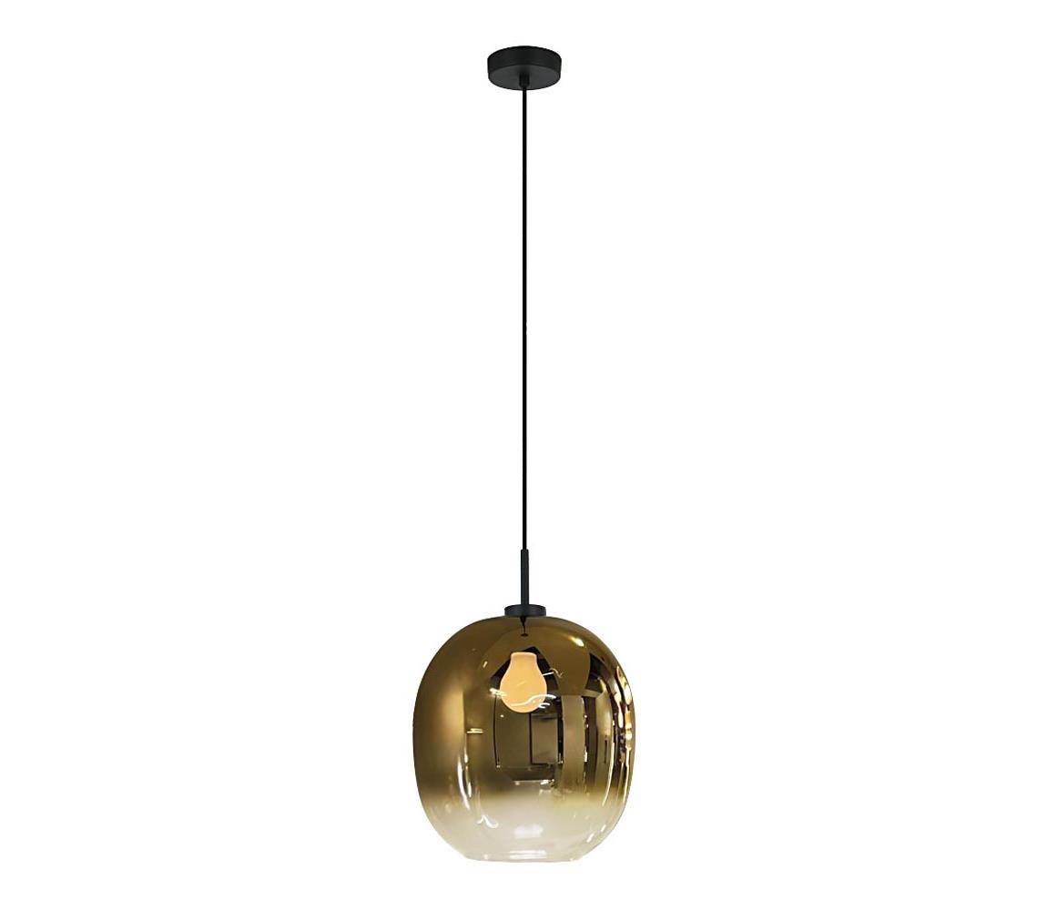 Viokef Lighting Lustr na lanku MIRROR 1xE27/14W/230V kouřová zlatá 4345501