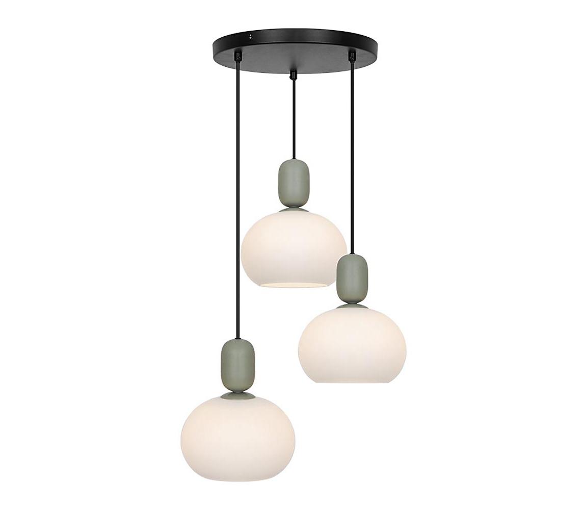 Viokef Lighting Lustr na lanku VALISIA 3xE27/40W/230V černá/olivová 4328400