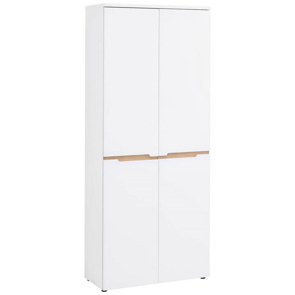 Voleo BOTNÍK, bílá, dub artisan, 80/192/38 cm