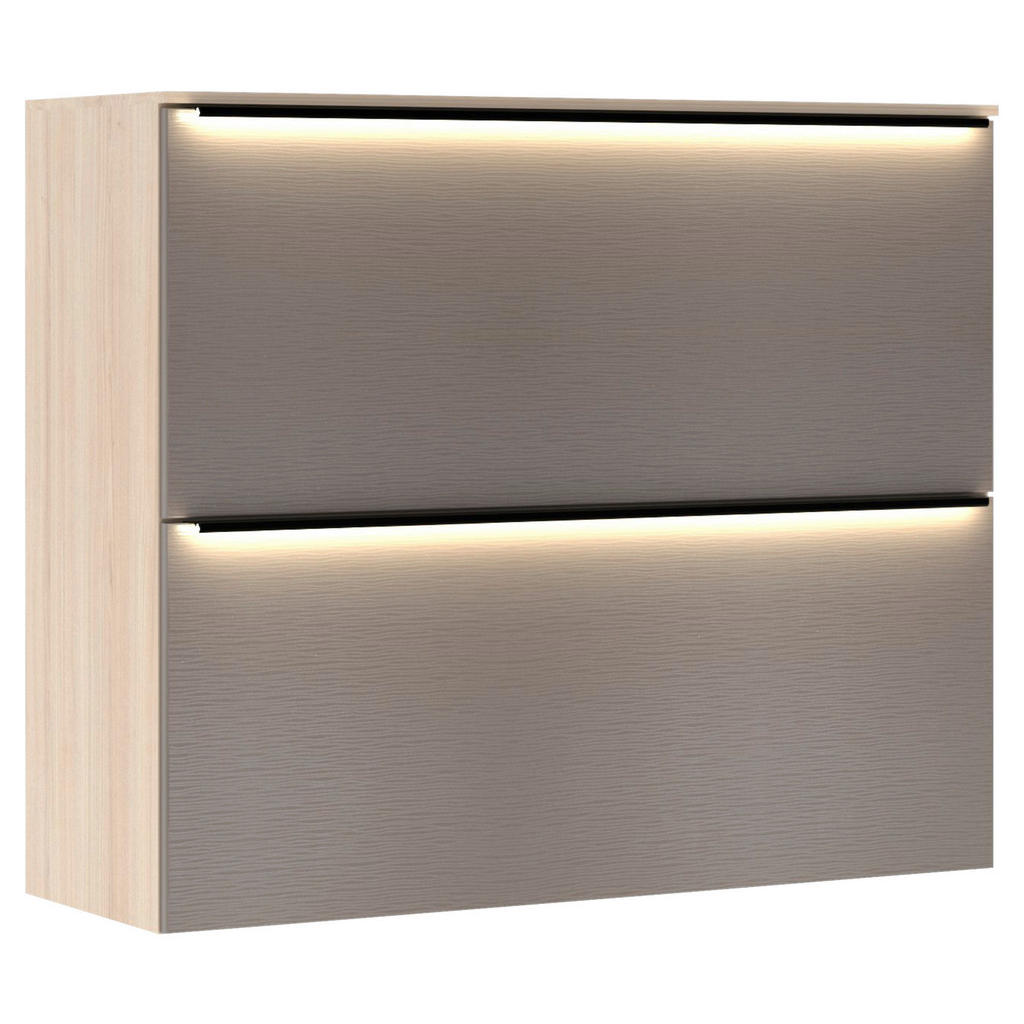 Voleo BOTNÍK, šedá, barvy dubu, 100/85/37 cm