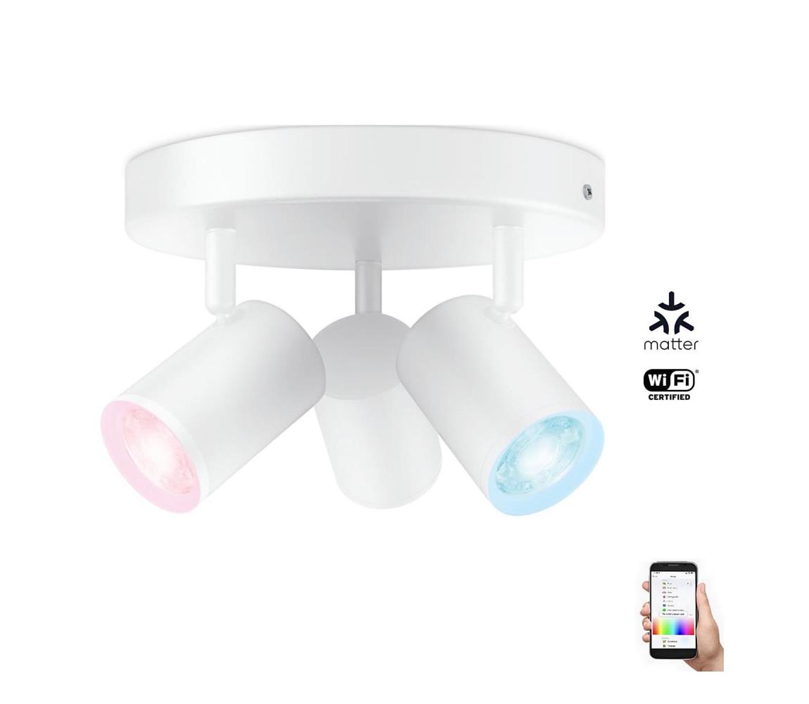 WiZ - LED RGBW Stmívatelné bodové svítidlo IMAGEO 3xGU10/4,9W/230V bílá Wi-Fi 8719514554511
