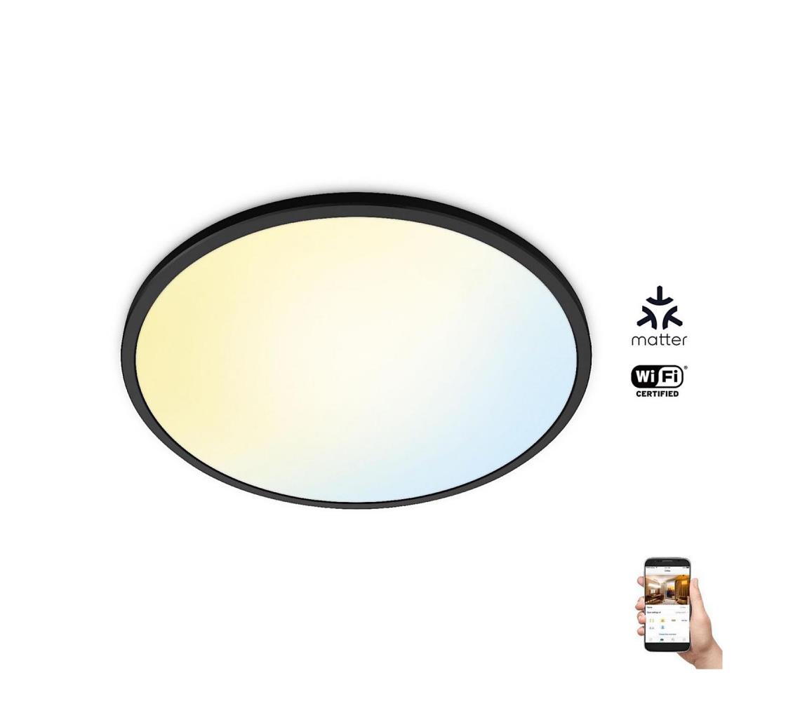WiZ - LED Stmívatelné stropní svítidlo SUPERSLIM LED/32W/230V černá Wi-Fi 8720169071018