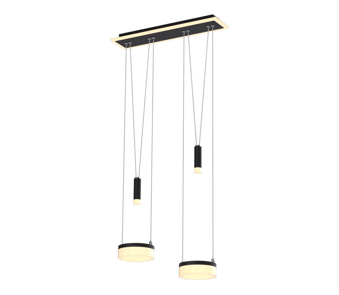 Wofi 6054-502 - LED Stmívatelný lustr na lanku JESSE LED/21W/230V černá 6054-502