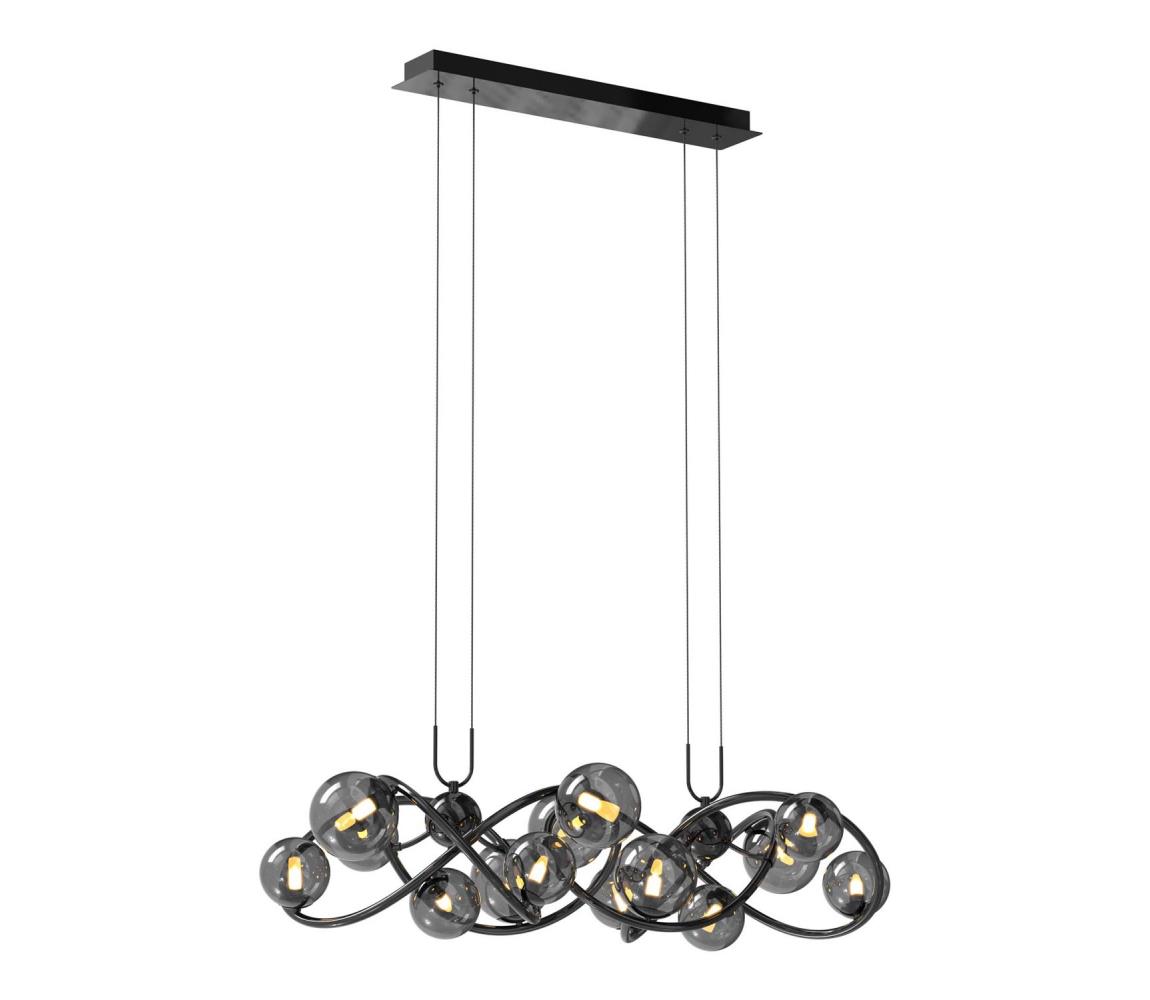 Wofi 7014-1405 - LED Lustr na lanku NANCY 14xG9/3,5W/230V černá/chrom 7014-1405