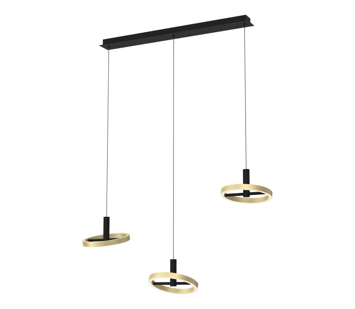 Wofi 7016-304 - LED Stmívatelný lustr na lanku BREST LED/26W/230V černá/zlatá 7016-304