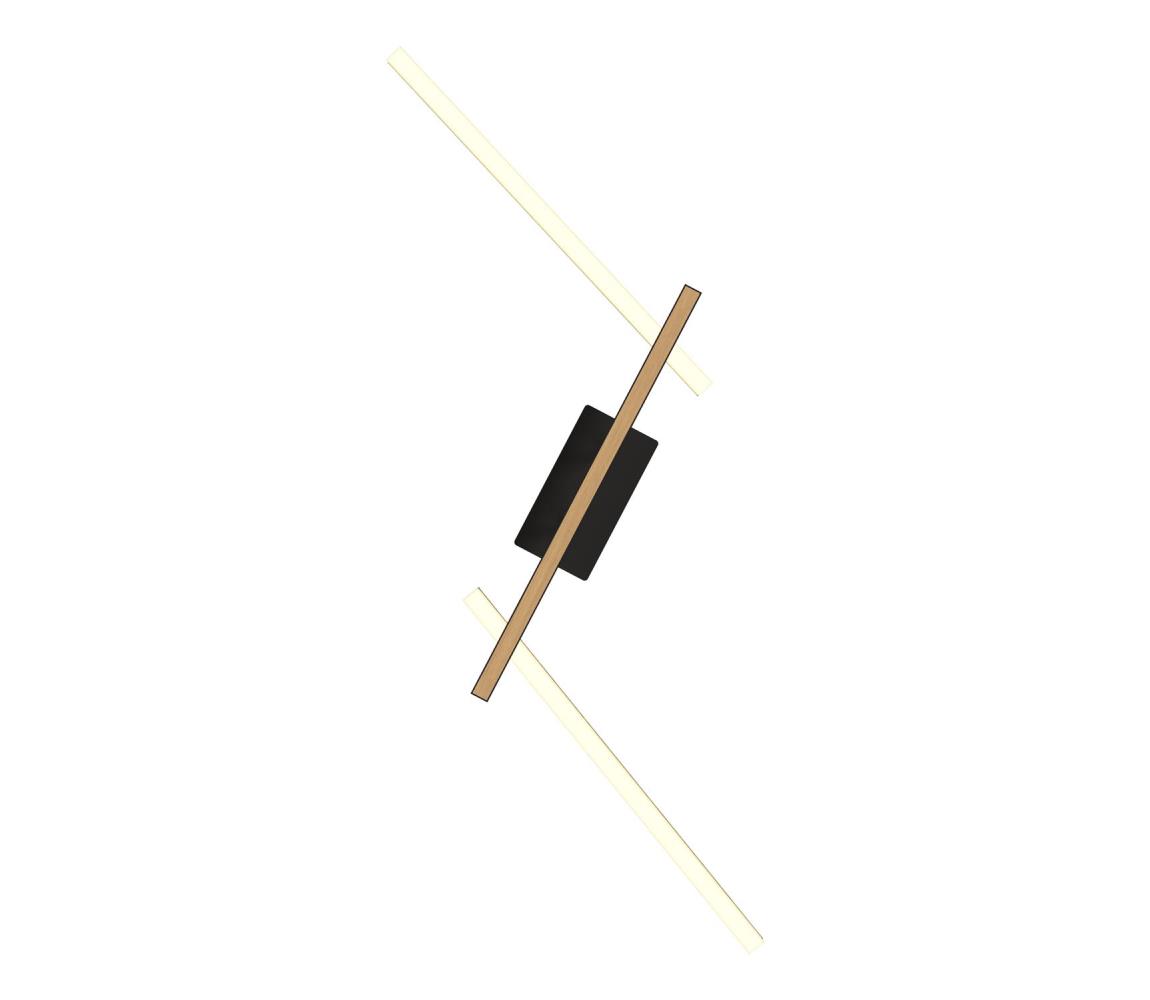 Wofi 7021-306- LED Stmívatelné nástěnné svítidlo RIMINI LED/40W/230V hnědá/černá 7021-306