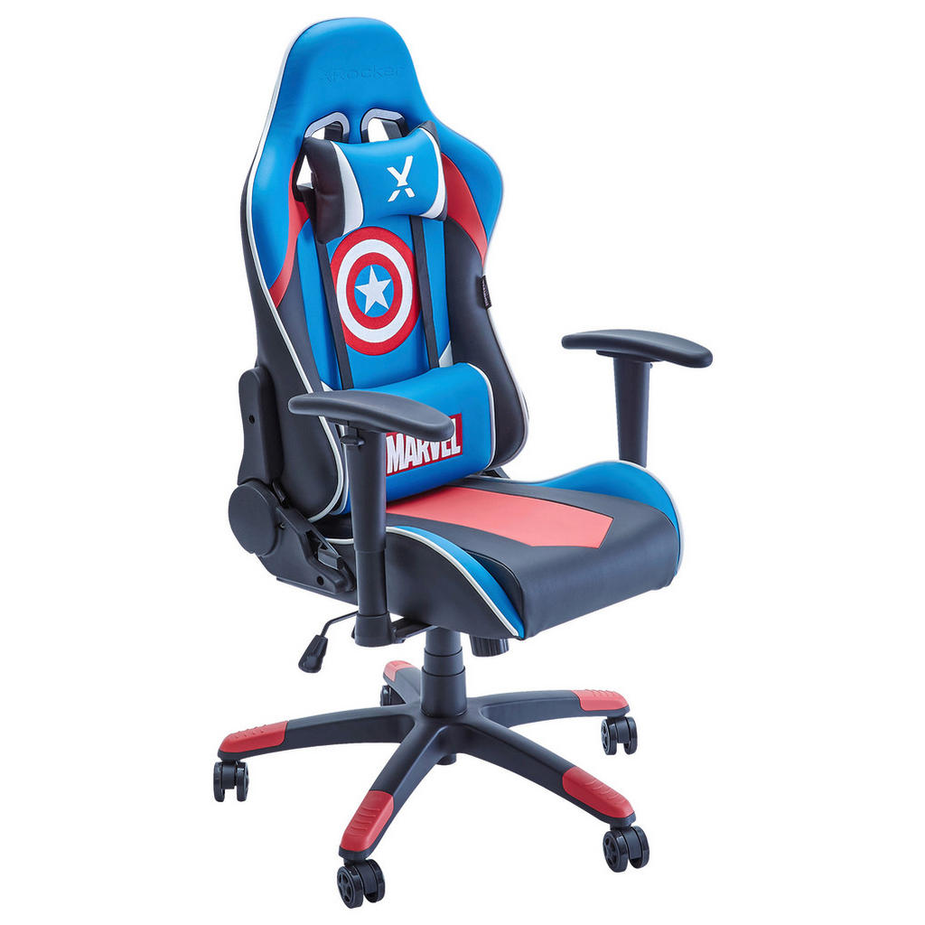 X Rocker HERNÍ ŽIDLE, modrá, červená, černá, bílá