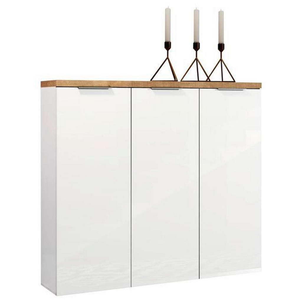 Xora BOTNÍK, bílá, barvy dubu, 120/115/34 cm