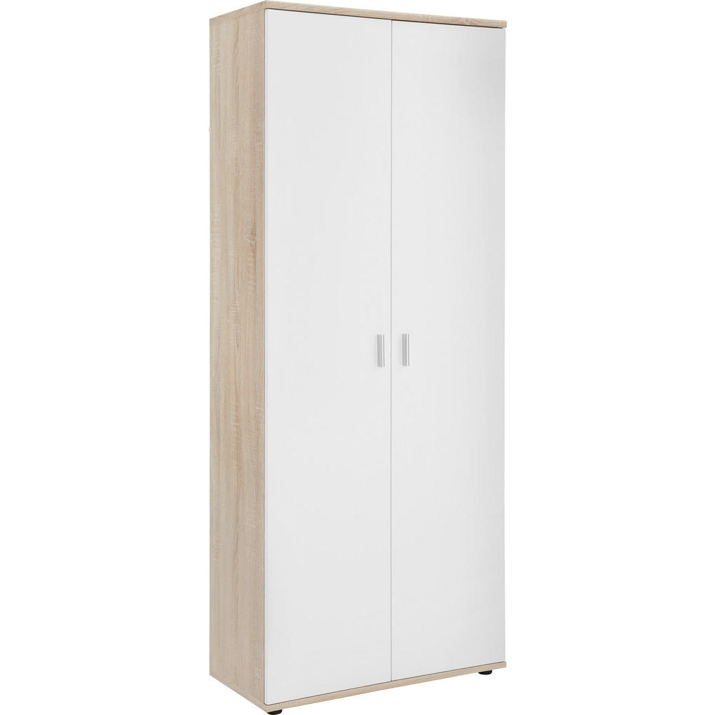 Xora BOTNÍK, bílá, barvy dubu, 69/176/34 cm