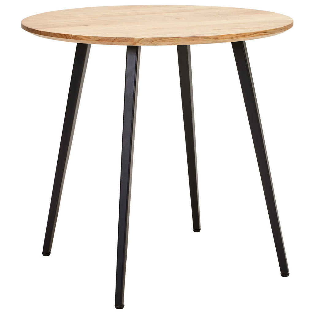 Xora JÍDELNÍ STŮL, akácie, černá, barvy akácie, 80/80/76 cm