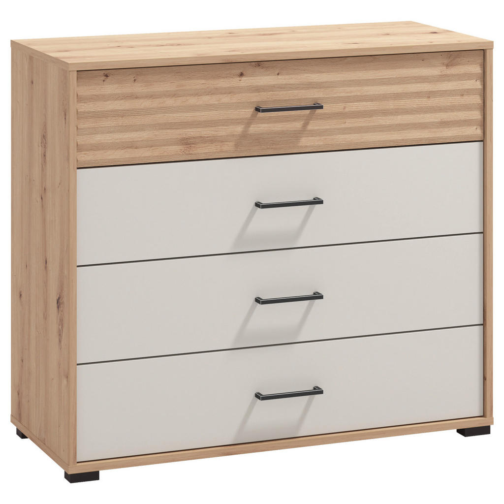 Xora KOMODA, kašmírová, dub artisan, 93/82/40 cm