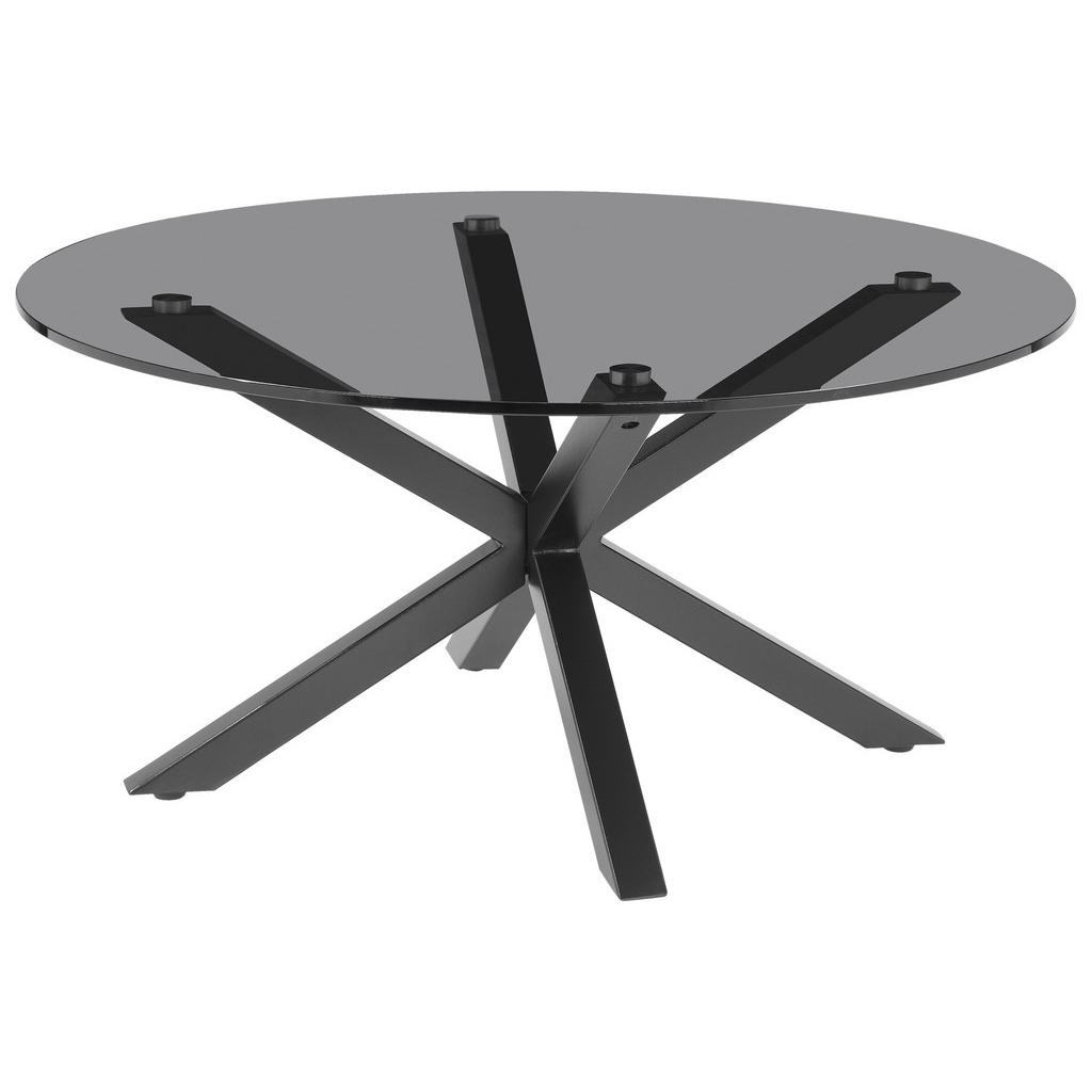 Xora KONFERENČNÍ STOLEK, šedá, černá, kov, sklo, 82/82/40 cm