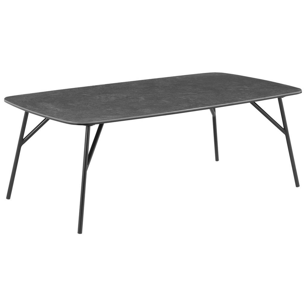 Xora KONFERENČNÍ STOLEK, šedá, černá, kov, sklo, keramika, 110/60/40 cm