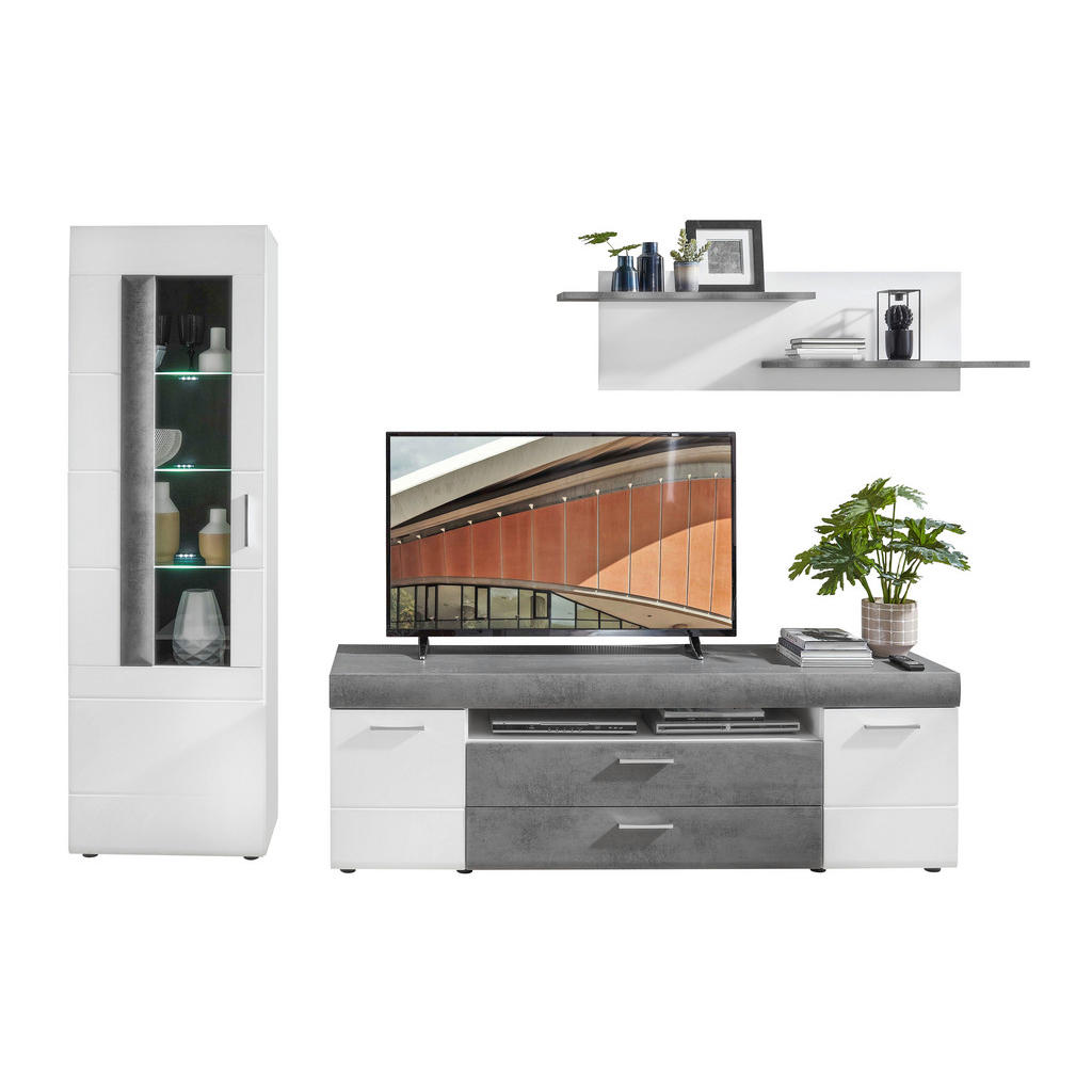 Xora OBÝVACÍ STĚNA šedá, bílá