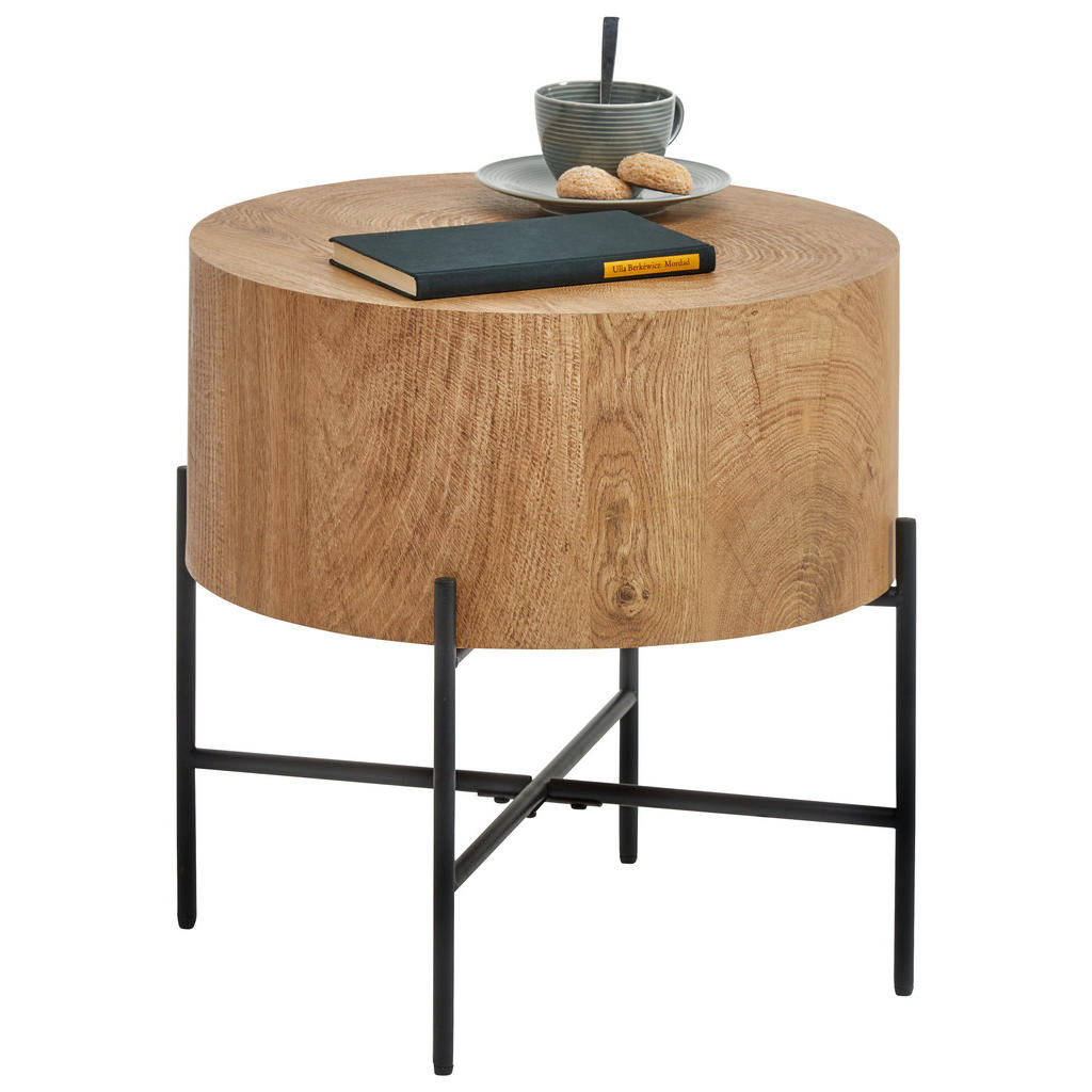 Xora ODKLÁDACÍ STOLEK, černá, barvy dubu 1