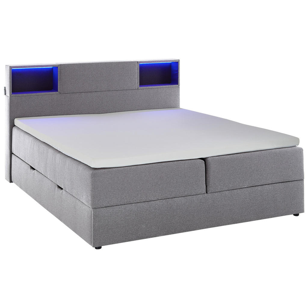 Xora POSTEL BOXSPRING, 180/200 cm, světle šedá
