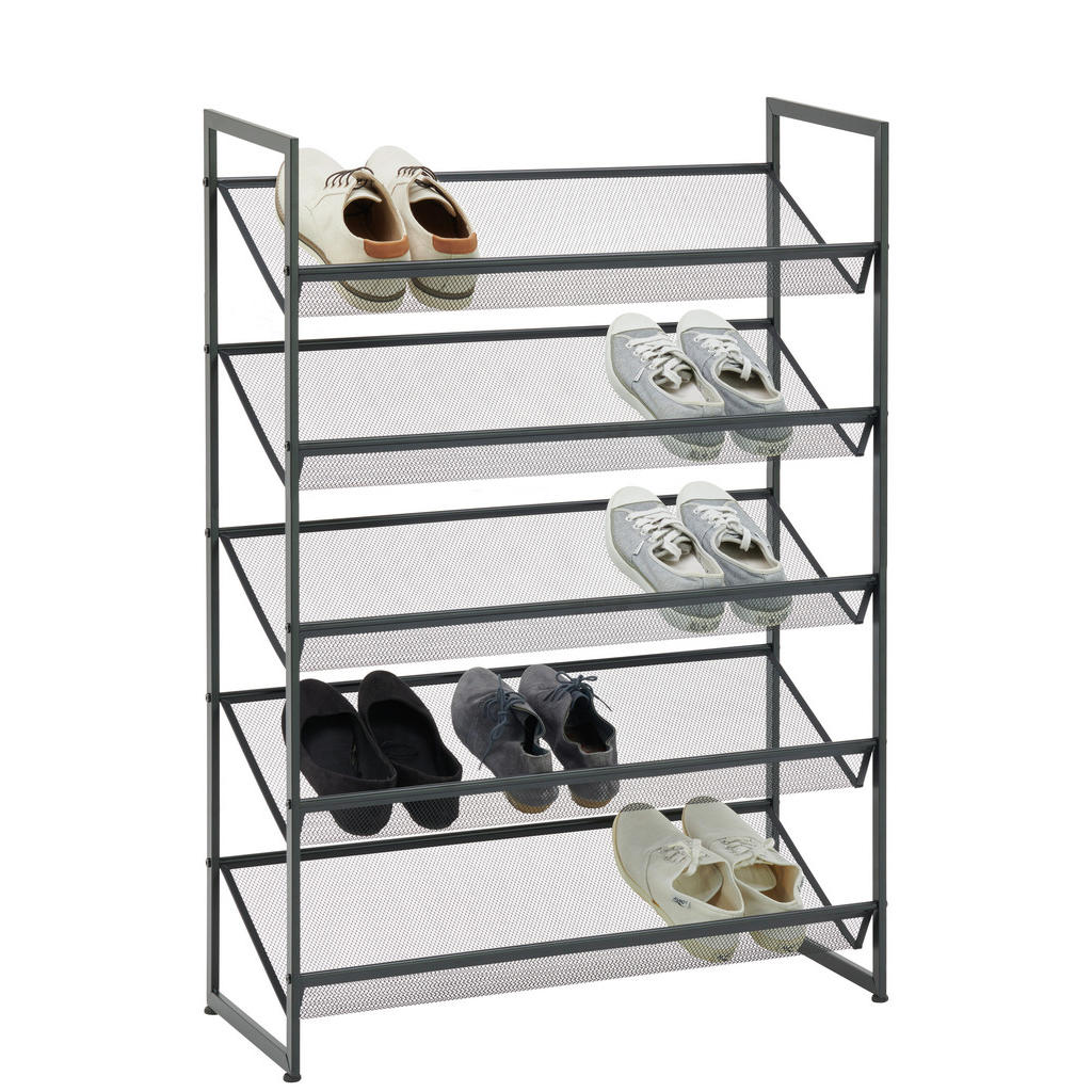 Xora REGÁL NA BOTY, černá, 72/102,5/30 cm