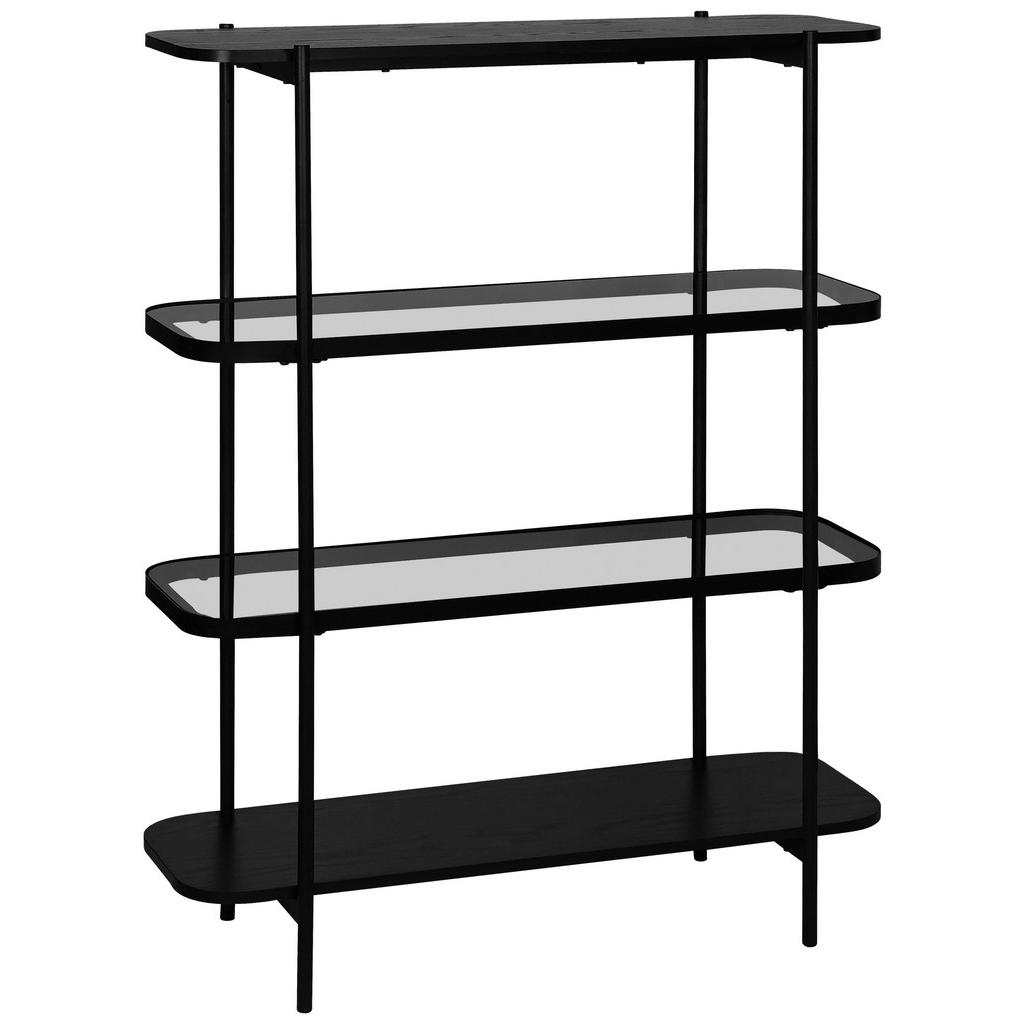 Xora REGÁL, šedá, černá, železo, 90/120/34 cm