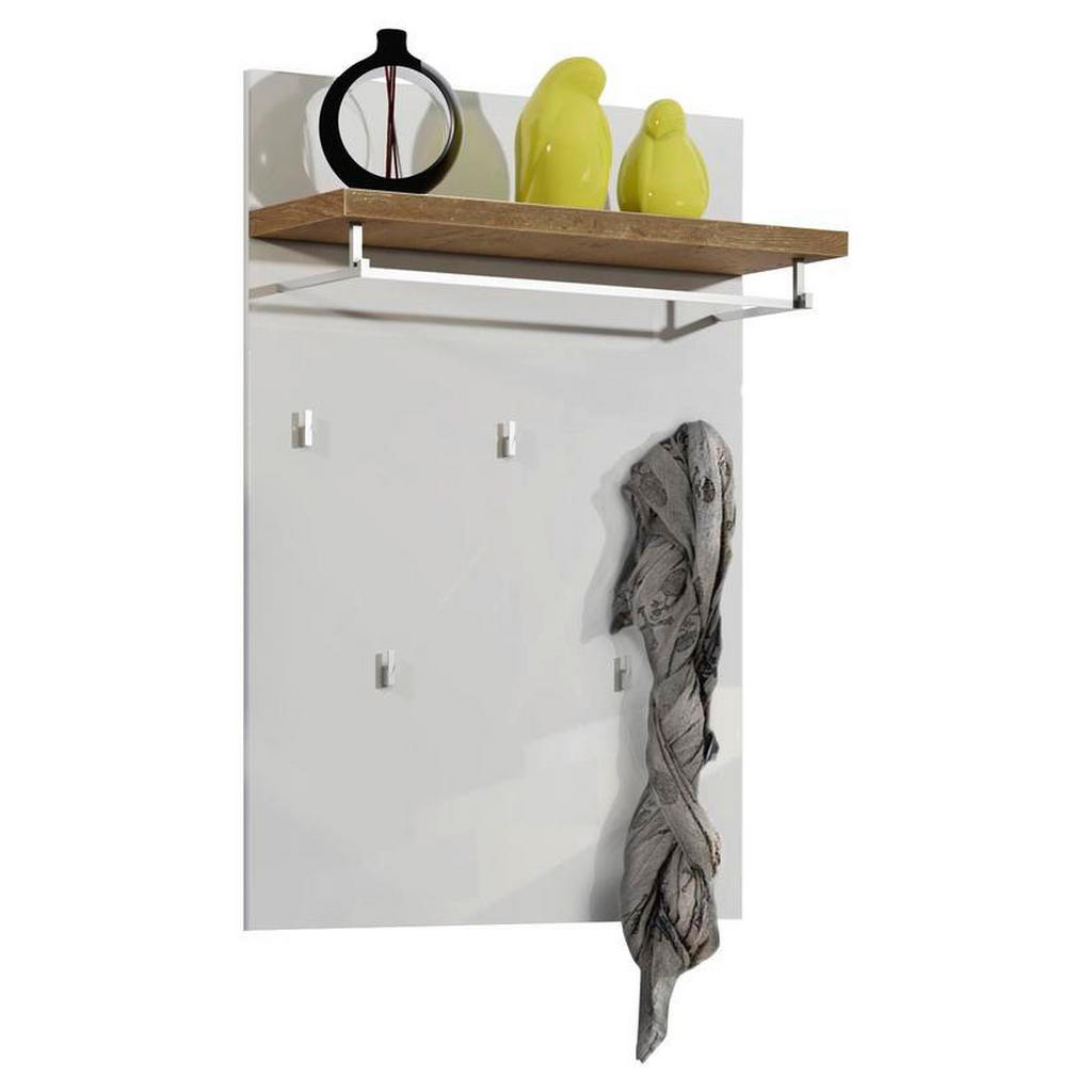 Xora ŠATNÍ PANEL, bílá, barvy dubu, 80/115/27,6 cm