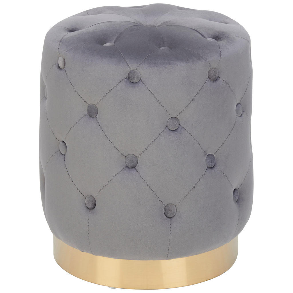 Xora TABURET, dřevo, kov, textil, 37,5/40/37,5 cm 1