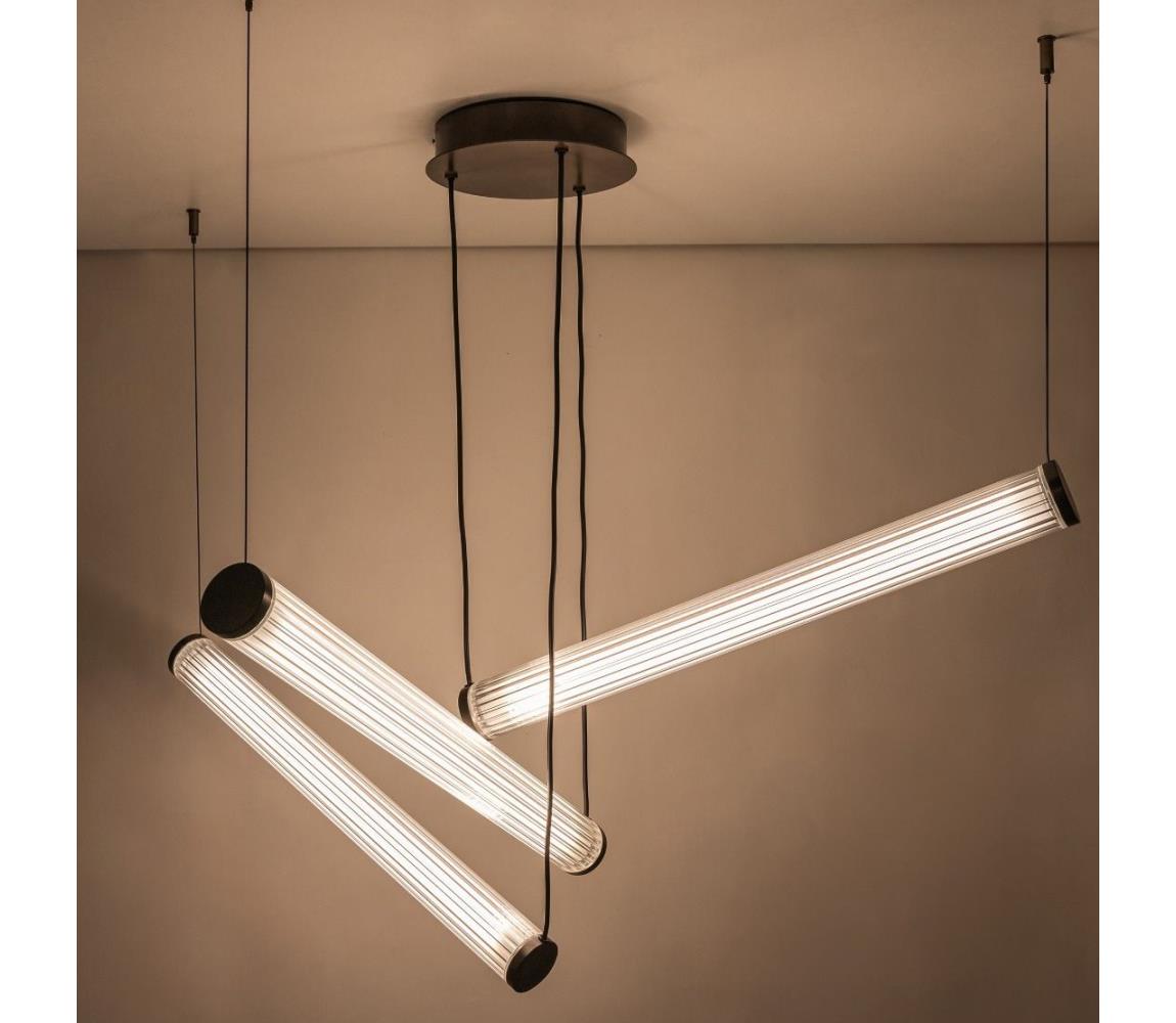 Zuma Line 1238 - LED Stm. lustr na lanku COMO LED/64W/230V 2700-6500K černá + DO 1238