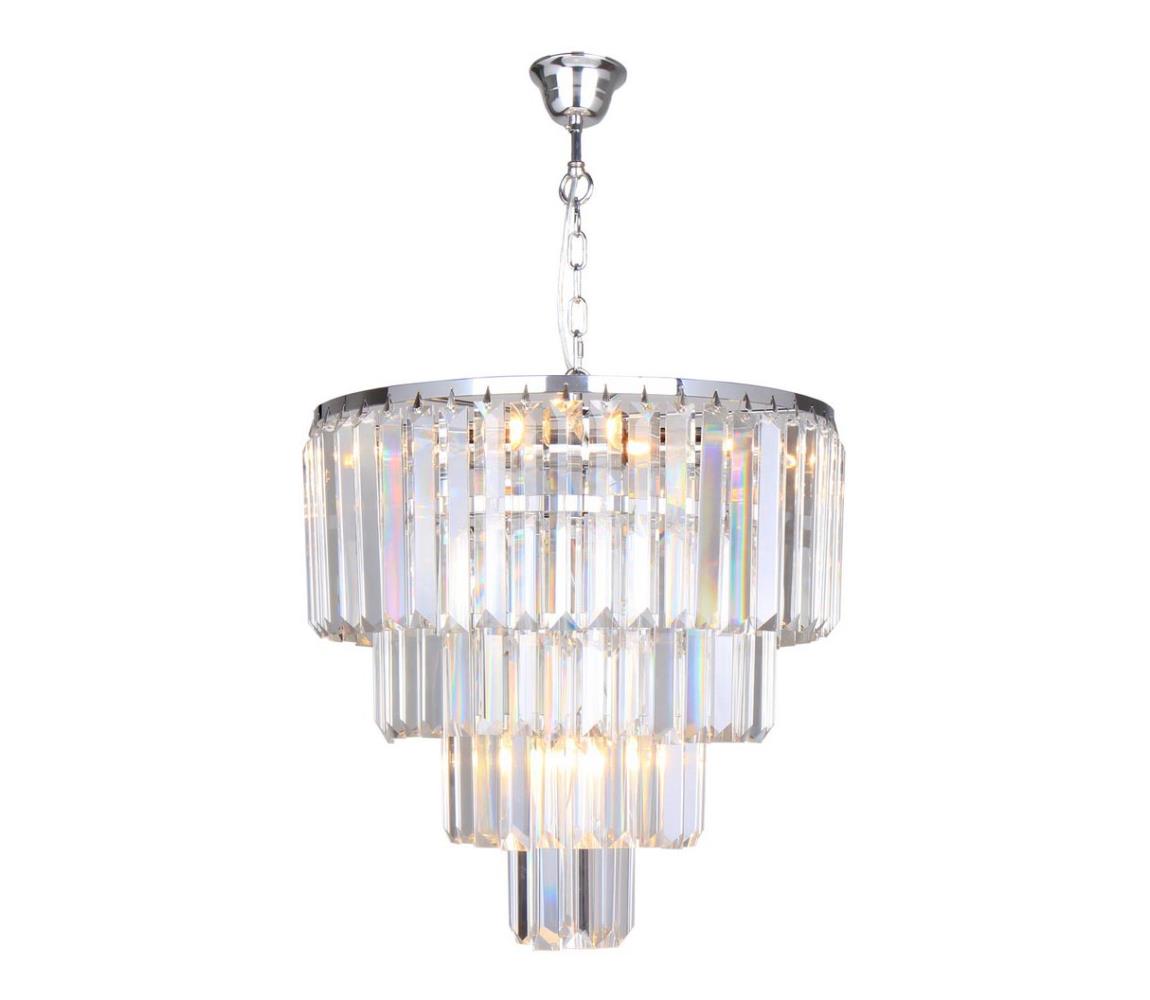 Zuma Line 17106/4+1-CHR - Křišťálový lustr na řetězu AMEDEO 5xE14/40W/230V 17106/4+1-CHR