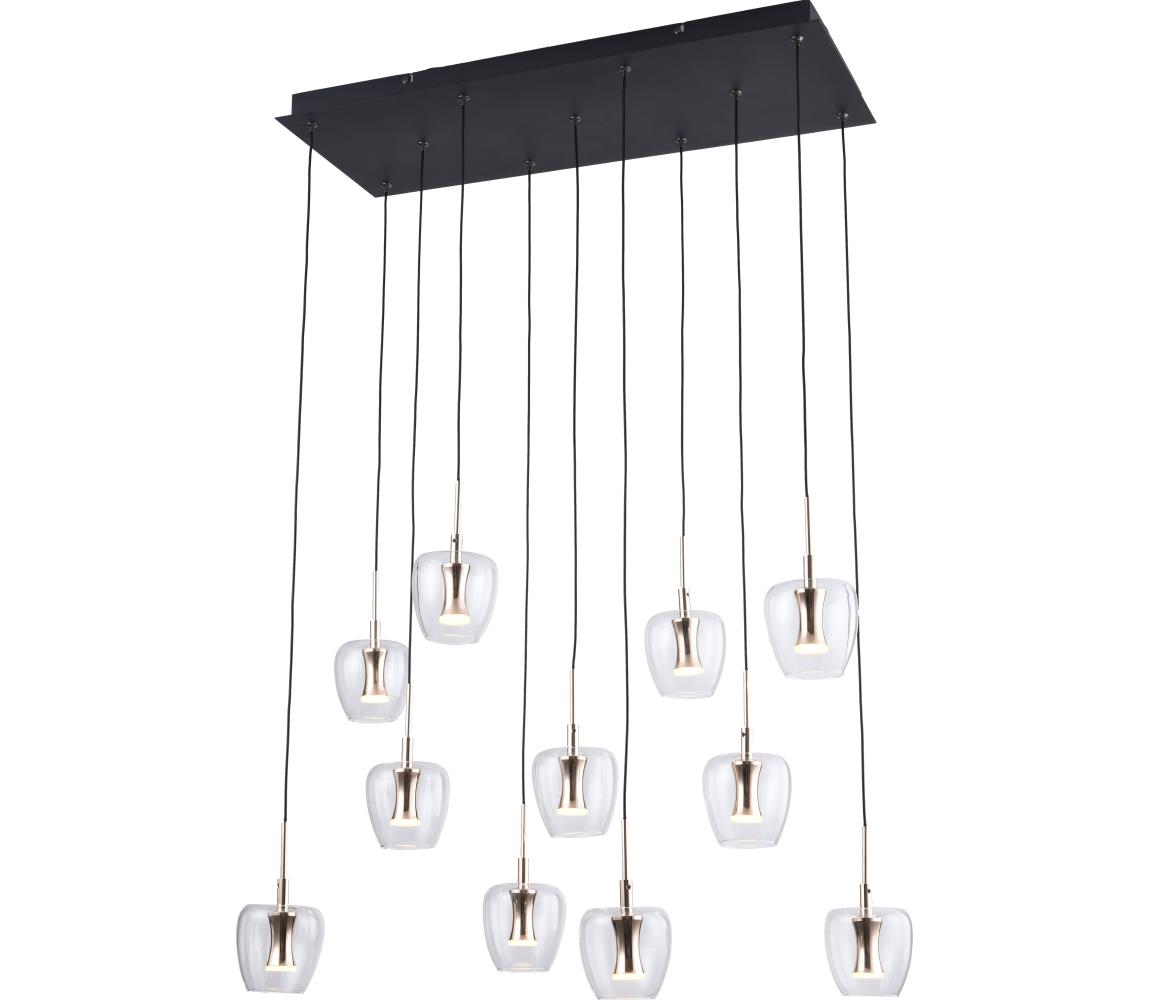 Zuma Line MD2291-11B-3BGT - LED Lustr na lanku NELSON 11xLED/3W/230V černá MD2291-11B-3BGT
