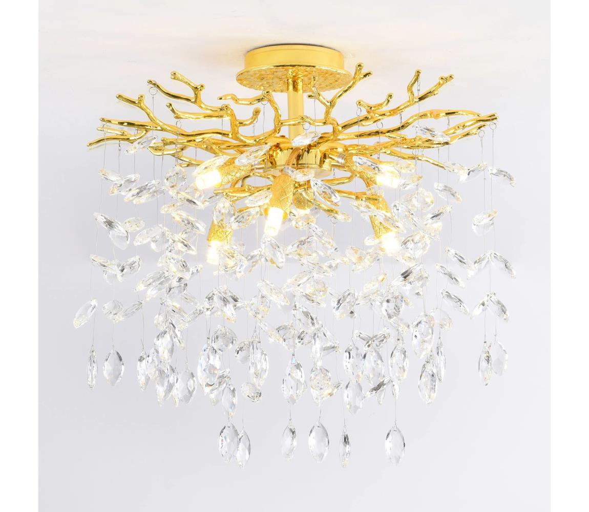 Zuma Line MX4115-6B-EGN-II- Přisazený lustr CINDY 6xG9/3,5W/230V pr. 50 cm zlatá MX4115-6B-EGN-II