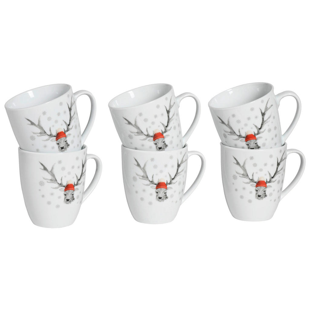 Creatable SADA HRNKŮ NA KÁVU porcelán keramika 6dílné 1