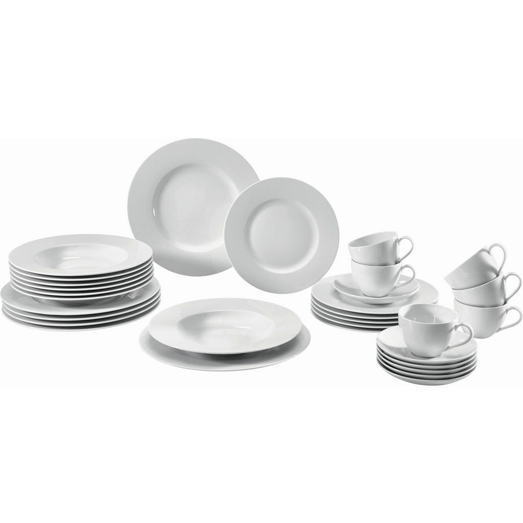 Villeroy & Boch KOMBINOVANÁ SOUPRAVA Basic White 30dílné