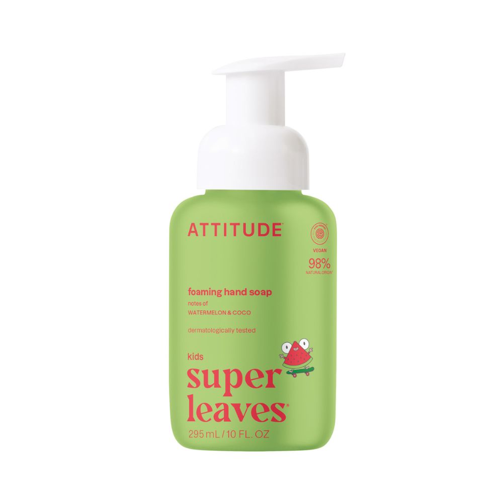 ATTITUDE Super leaves Kids Dětské pěnivé mýdlo na ruce s vůní melounu a kokosu 295 ml