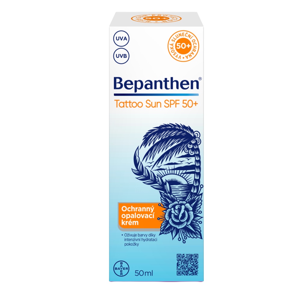 Bepanthen Tattoo Sun opalovací krém SPF50+ 50 ml