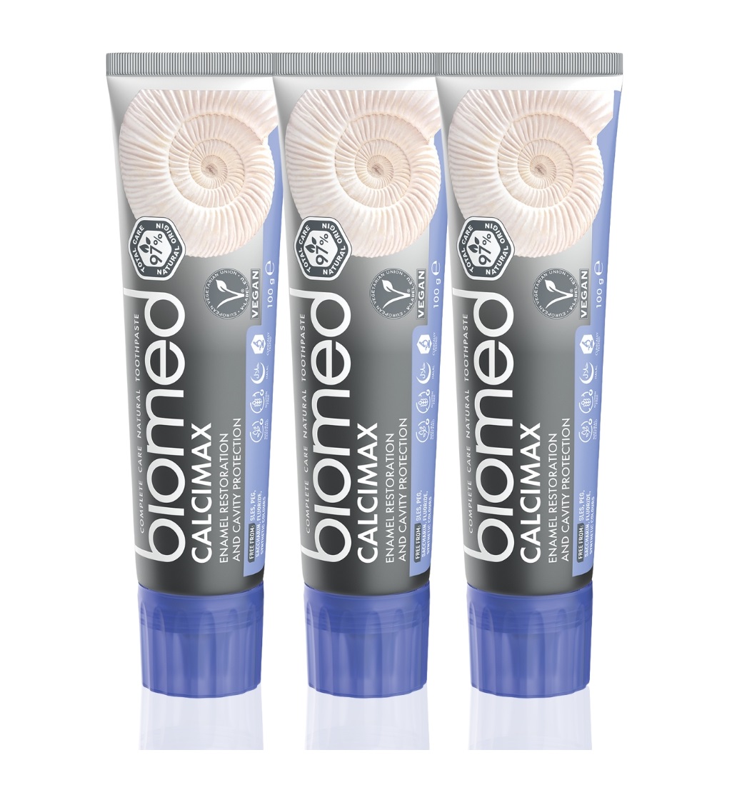BIOMED Calcimax s mořskými řasami zubní pasta 3x100 g