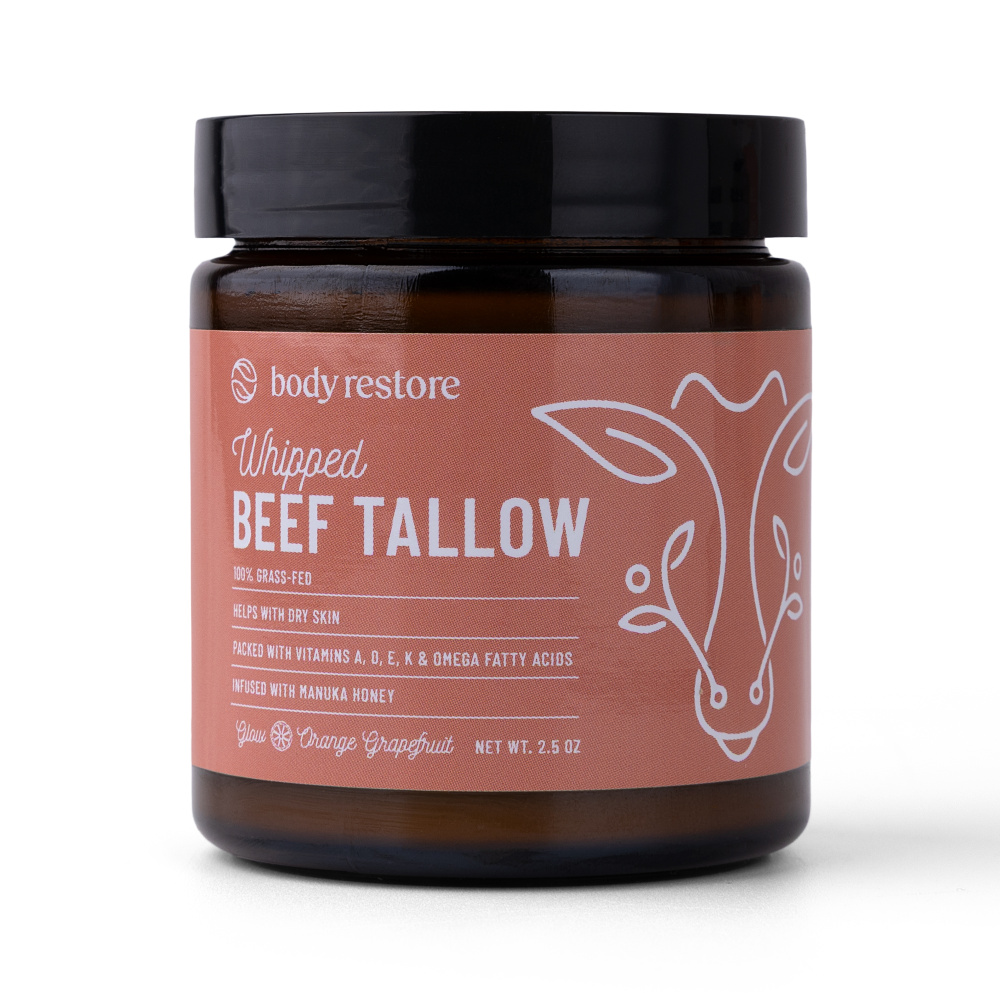 Body Restore Našlehaný tělový krém z hovězího loje pomeranč a grep 71 g