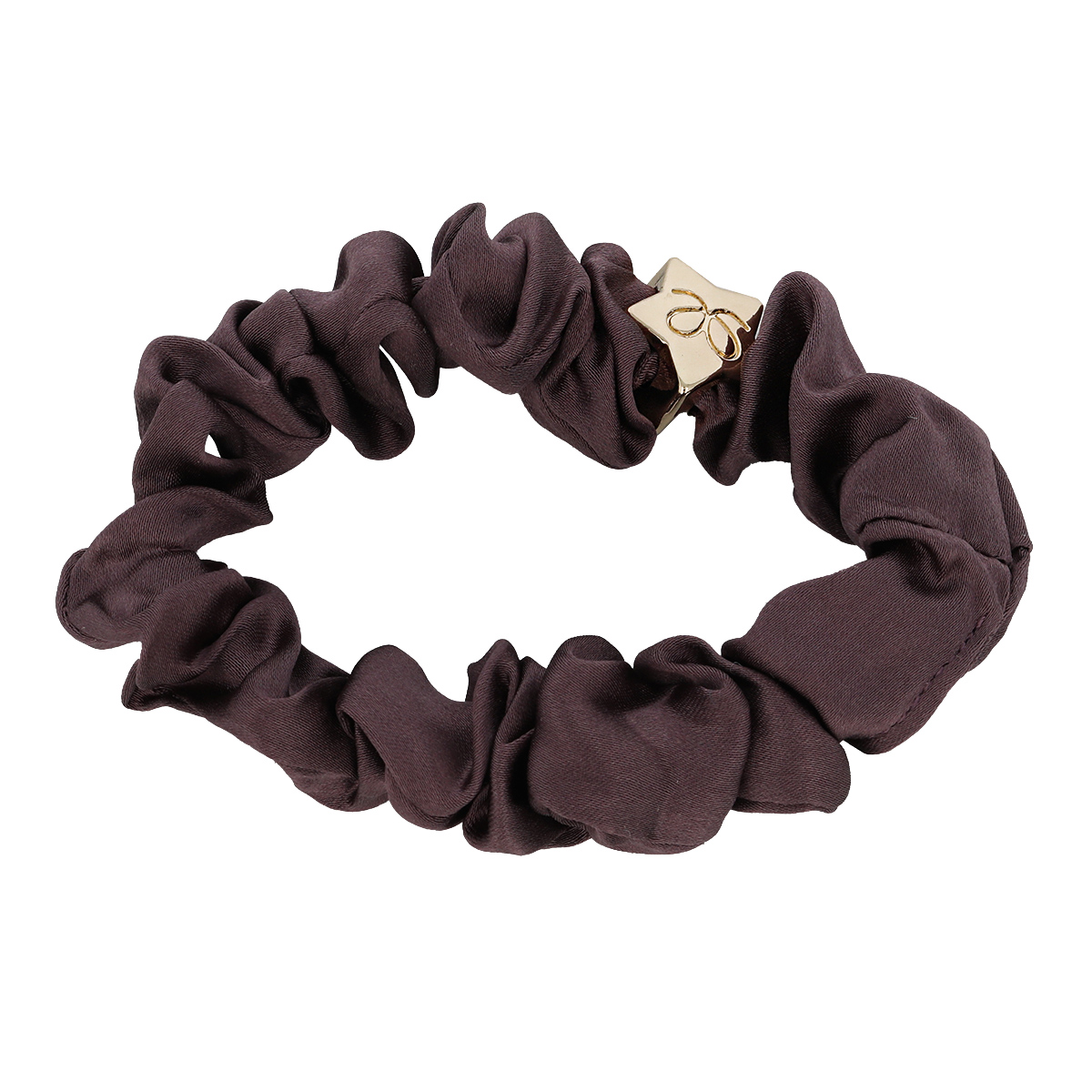 By Eloise London Gold Star Silk Scrunchie Mulberry (Mulbery)