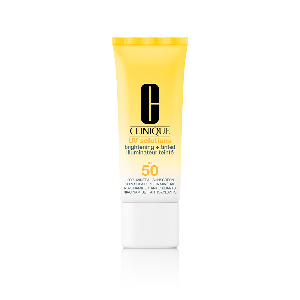 CLINIQUE UV Solution brightening + tinted SPF 50 medium minerální opalovací krém na obličej 40 ml