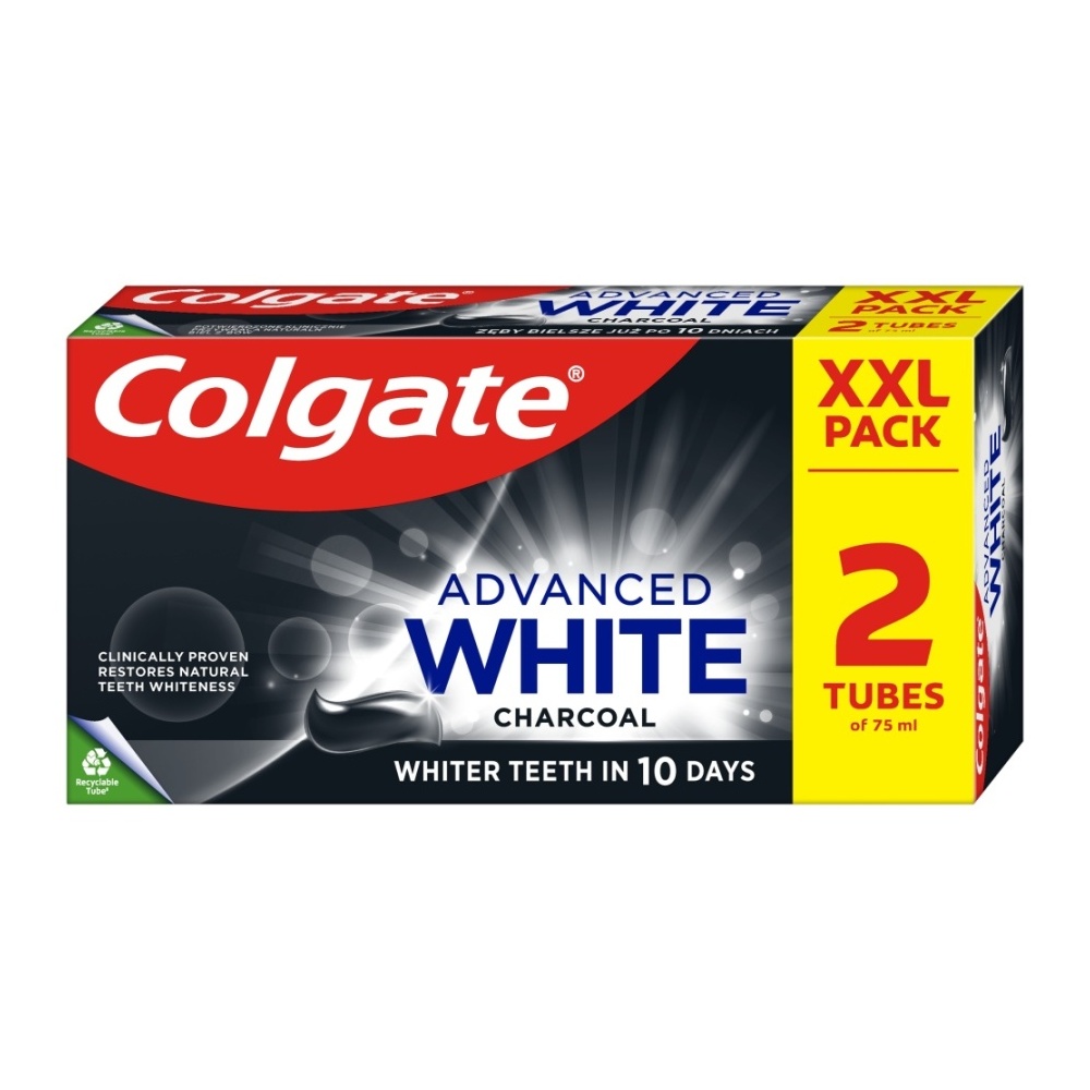 Colgate Advanced White Charcoal zubní pasta 2x75 ml duopack
