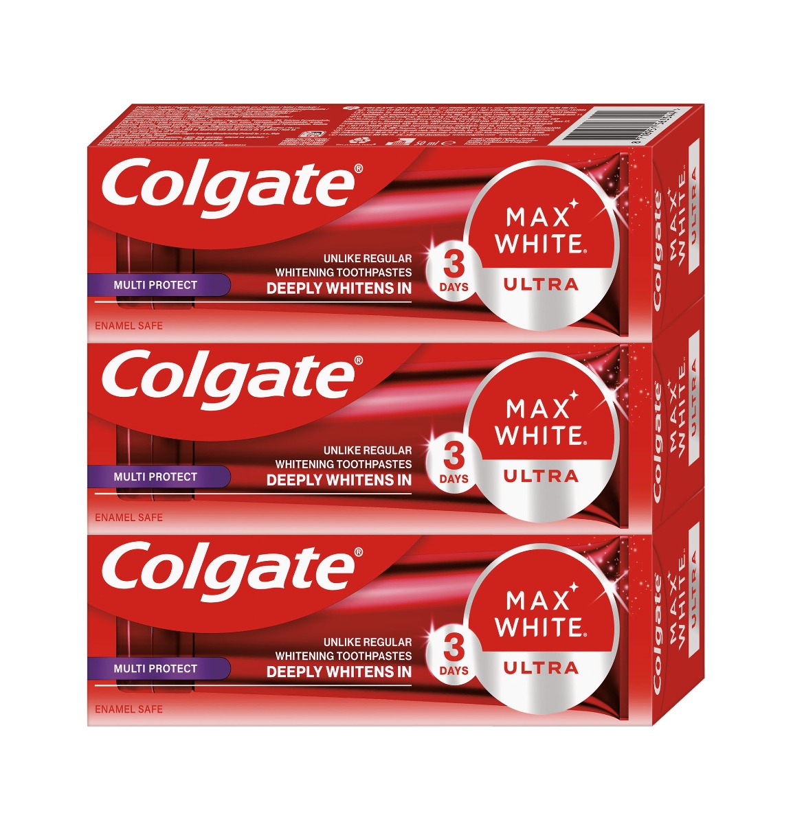 Colgate Max White Ultra Multiprotect bělicí zubní pasta 3x50 ml