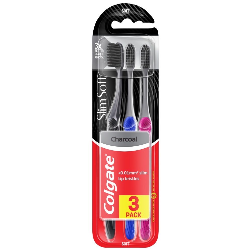 Colgate Slim Soft zubní kartáček měkký 3 ks