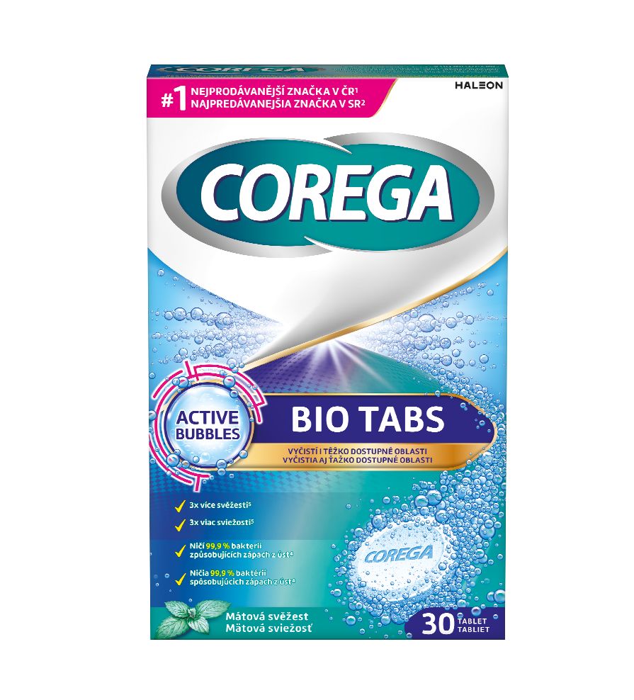 Corega Bio Tabs čisticí tablety 30 ks