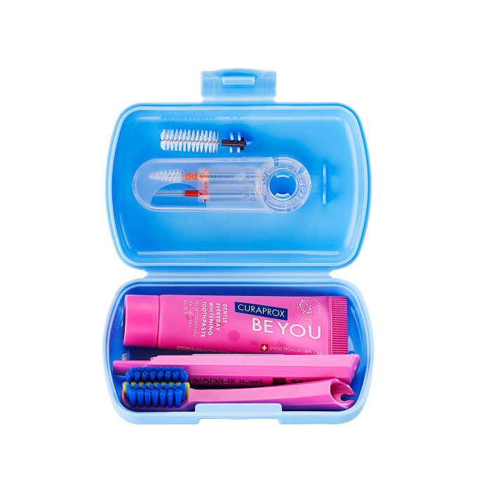 Curaprox Travel set Ortho cestovní sada modrá