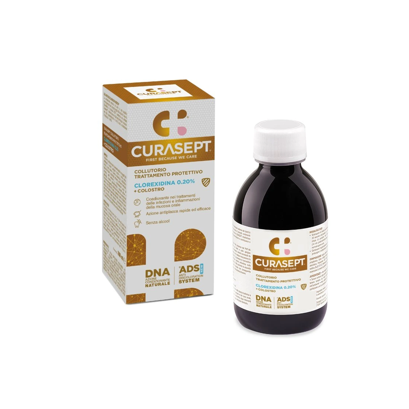 CURASEPT ADS DNA PROTECTIVE PRO 0,2 % CHX + kolostrum ústní voda 200 ml
