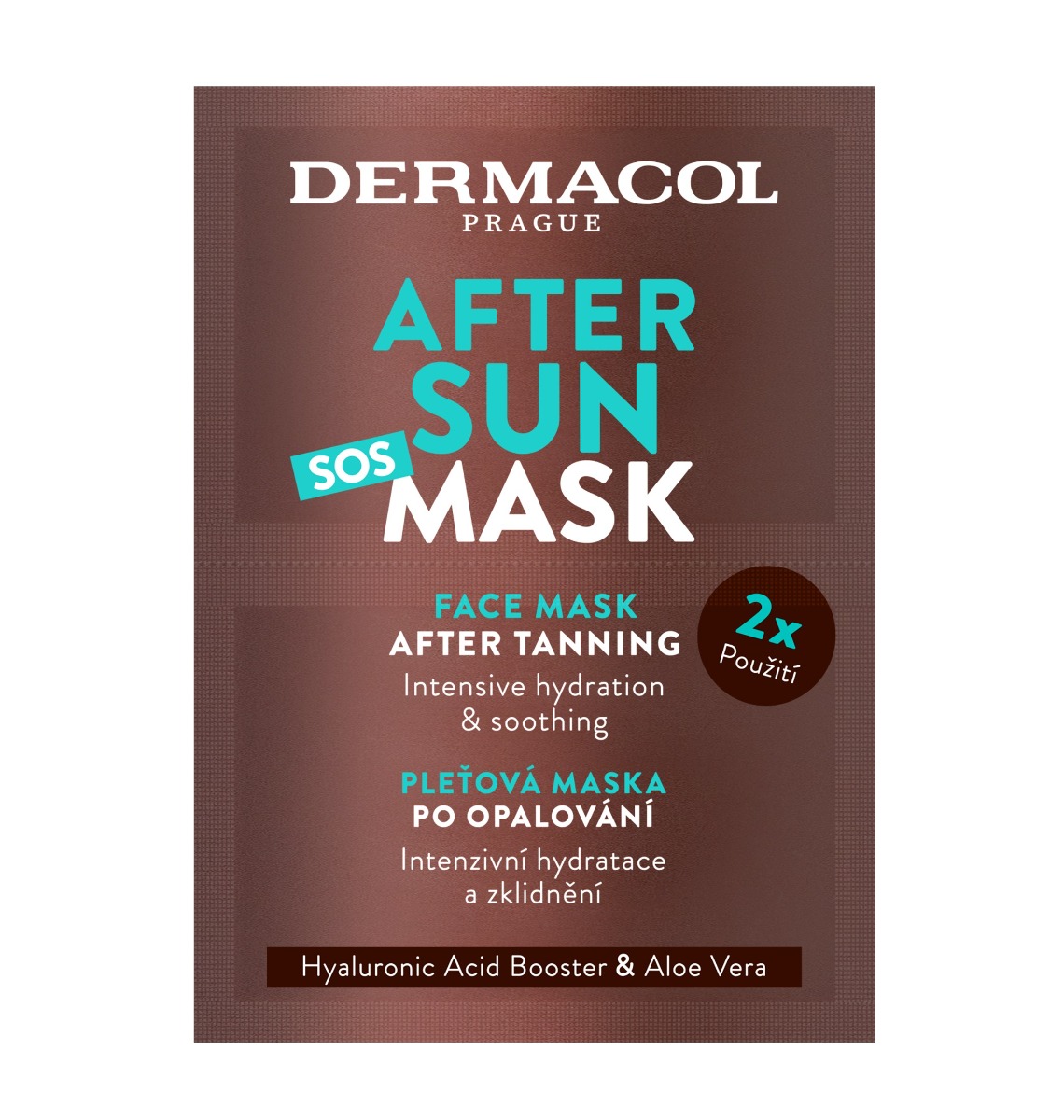 Dermacol AFTER SUN Pleťová maska 2x8 ml