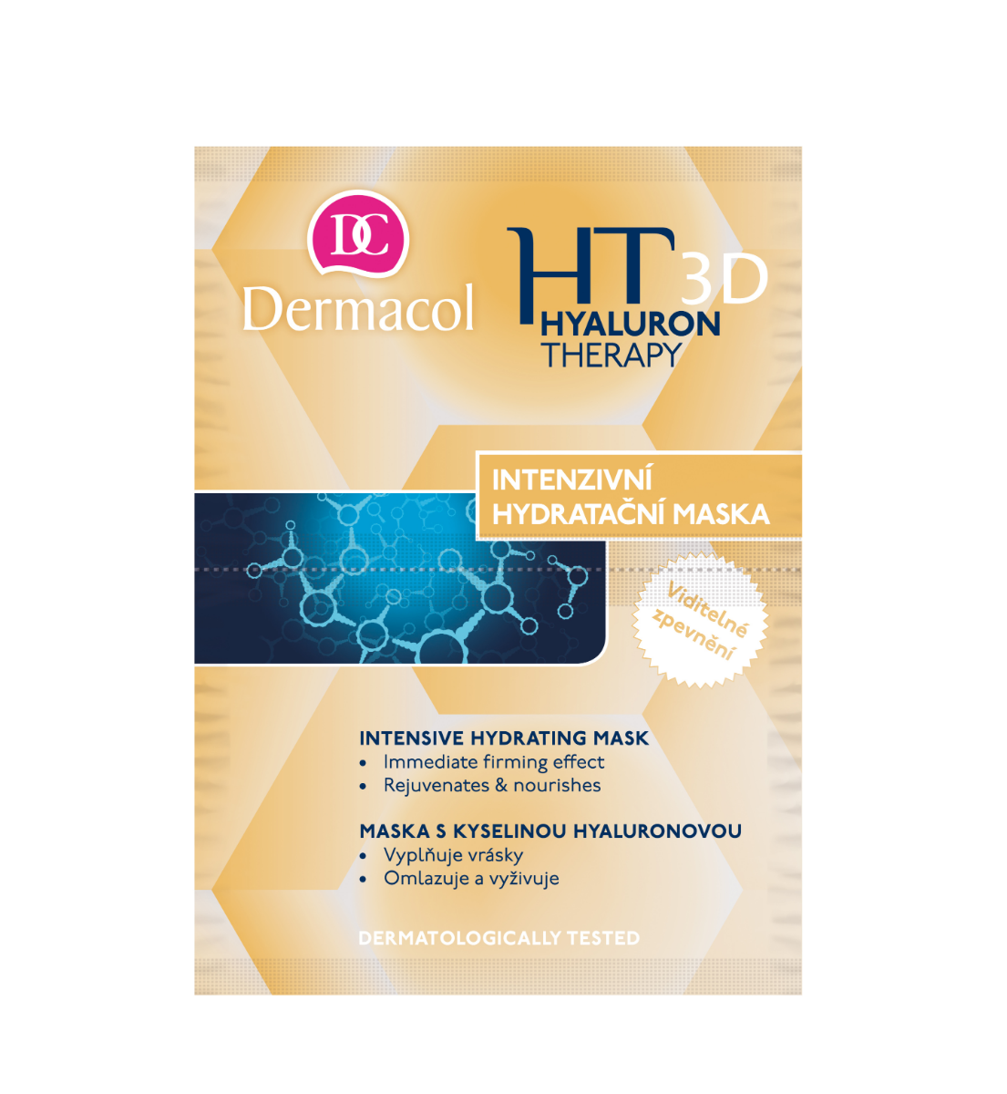 Dermacol Hyaluron Therapy 3D remodelační intenzivní hydratační maska 2x8 g