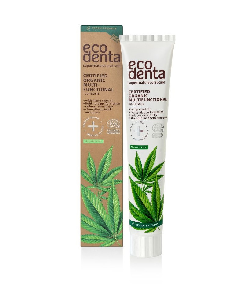 ECODENTA Certifikovaná BIO multifunkční zubní pasta s konopným olejem 75 ml